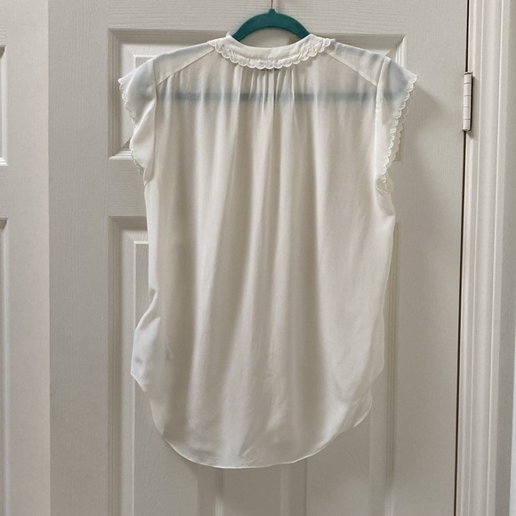 Joie Silk Ruffle Embroidery Blouse XS - Picture 2 of 4